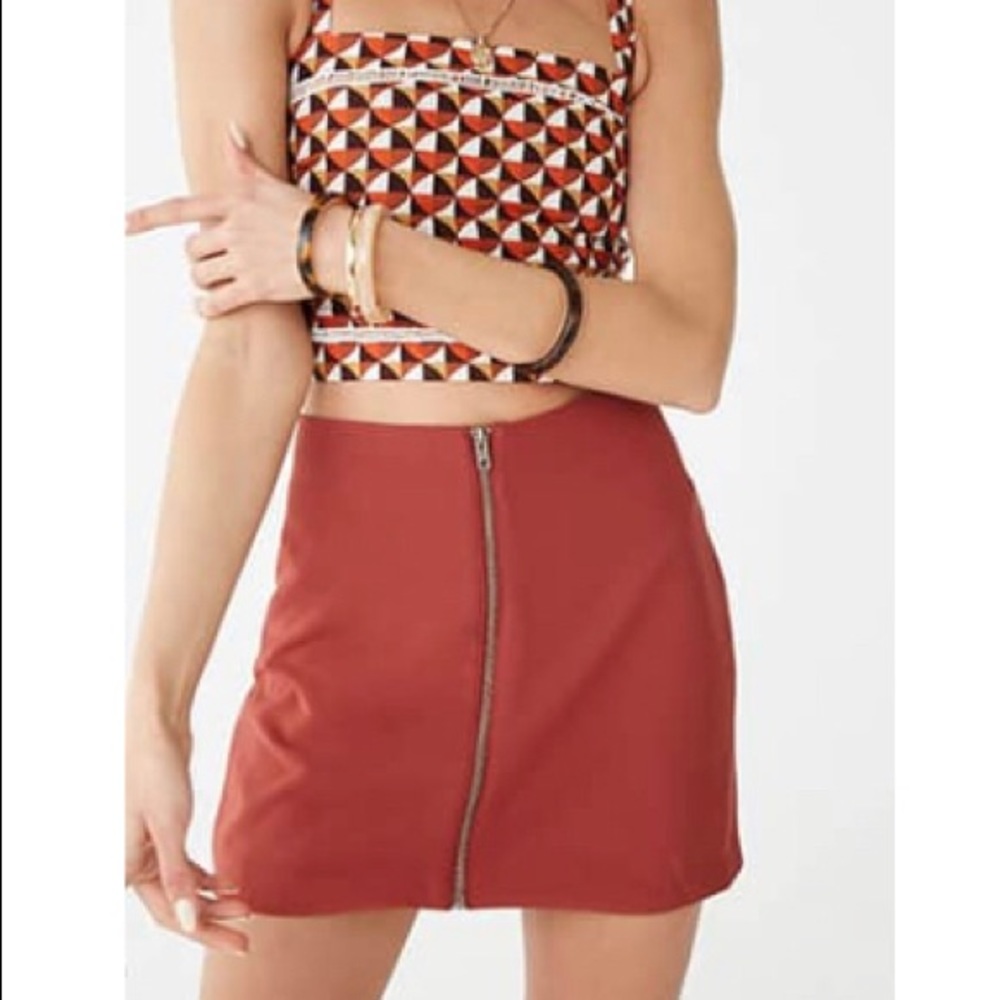 New Forever 21 Zip Front Skirt